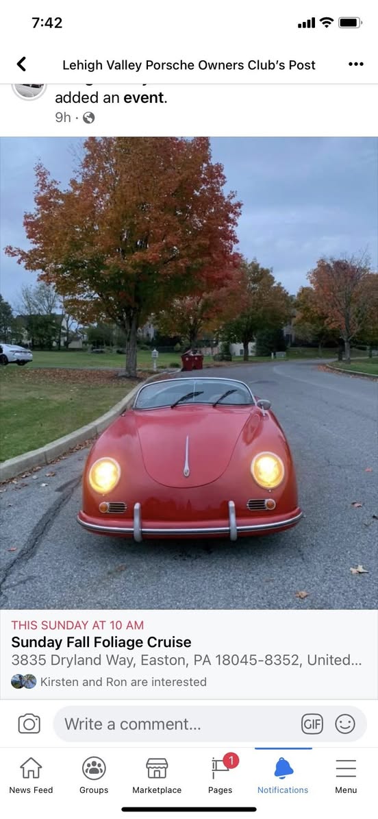 1956 Posche Speedster Replica